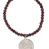 BRACCIALE GRANATA CON LIRA