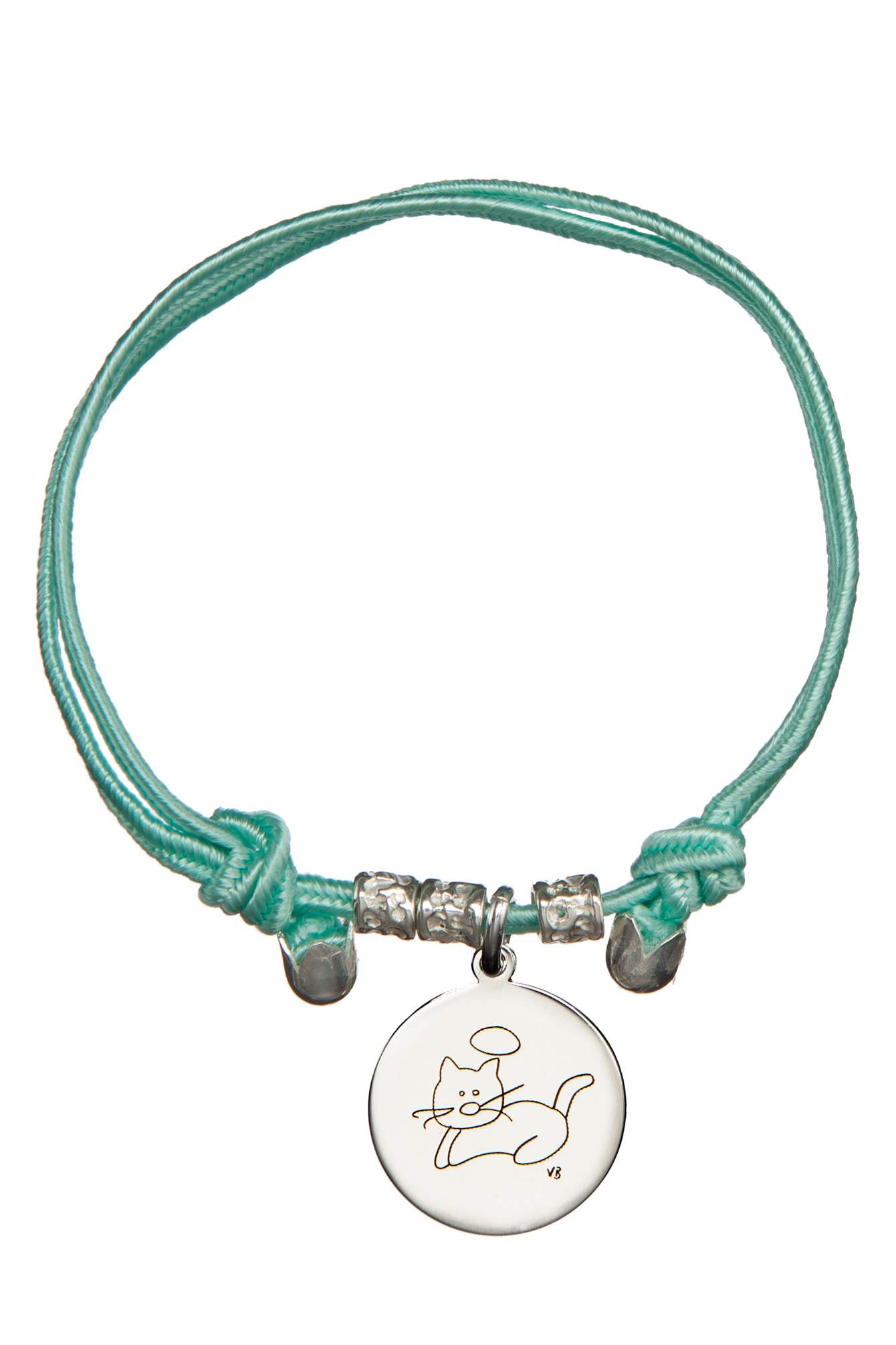 BRACCIALE LACCETTO VERDE ACQUA ANIMO'