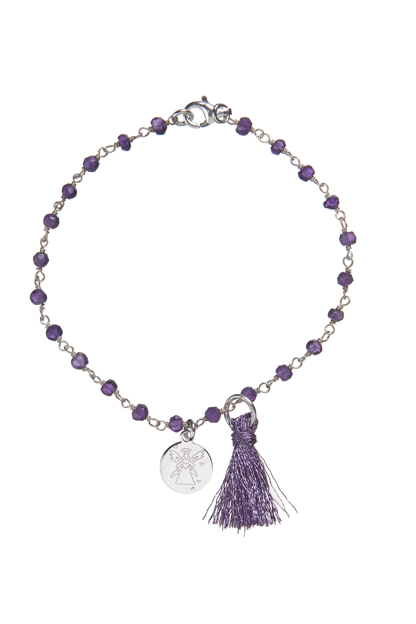 BRACCIALE ROSARIO AMETISTA LITTLE ANGEL