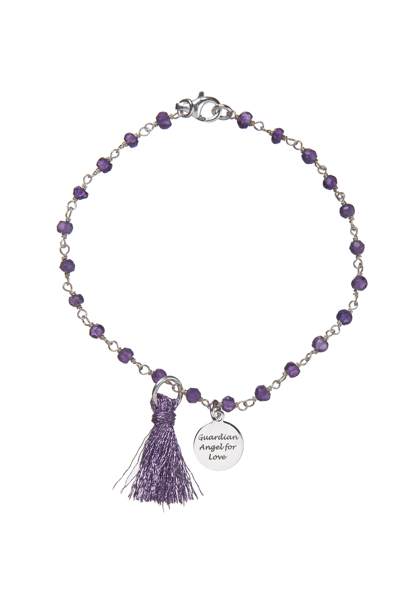 BRACCIALE ROSARIO AMETISTA LITTLE ANGEL