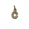 LETTERINA "C" ZIRCONI GOLD