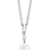 Collana Cordino bianco con Angelo della Fortuna
