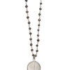 COLLANA ROSARIO EMATITE CON LIRA