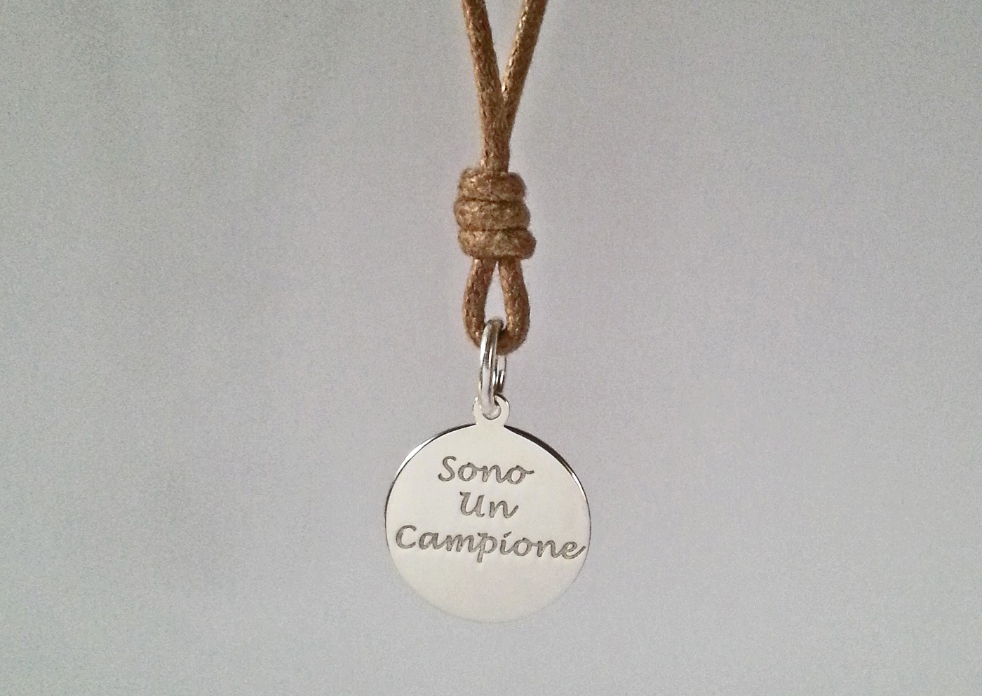 Collana cordino marrone