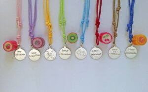 Collana cordino blu mare