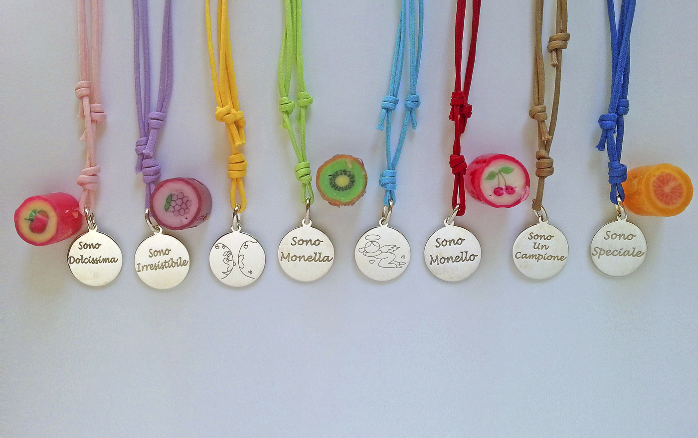 Collana cordino blu mare