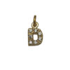 LETTERINA "D" ZIRCONI GOLD