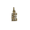 LETTERINA "E" ZIRCONI GOLD