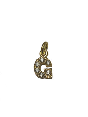 LETTERINA "G" ZIRCONI GOLD