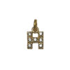 LETTERINA "H" ZIRCONI GOLD