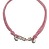 BRACCIALE LACCETTO ROSA ANTICO CON PEPITE