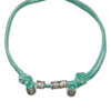 BRACCIALE LACCETTO VERDE ACQUA CON PEPITE