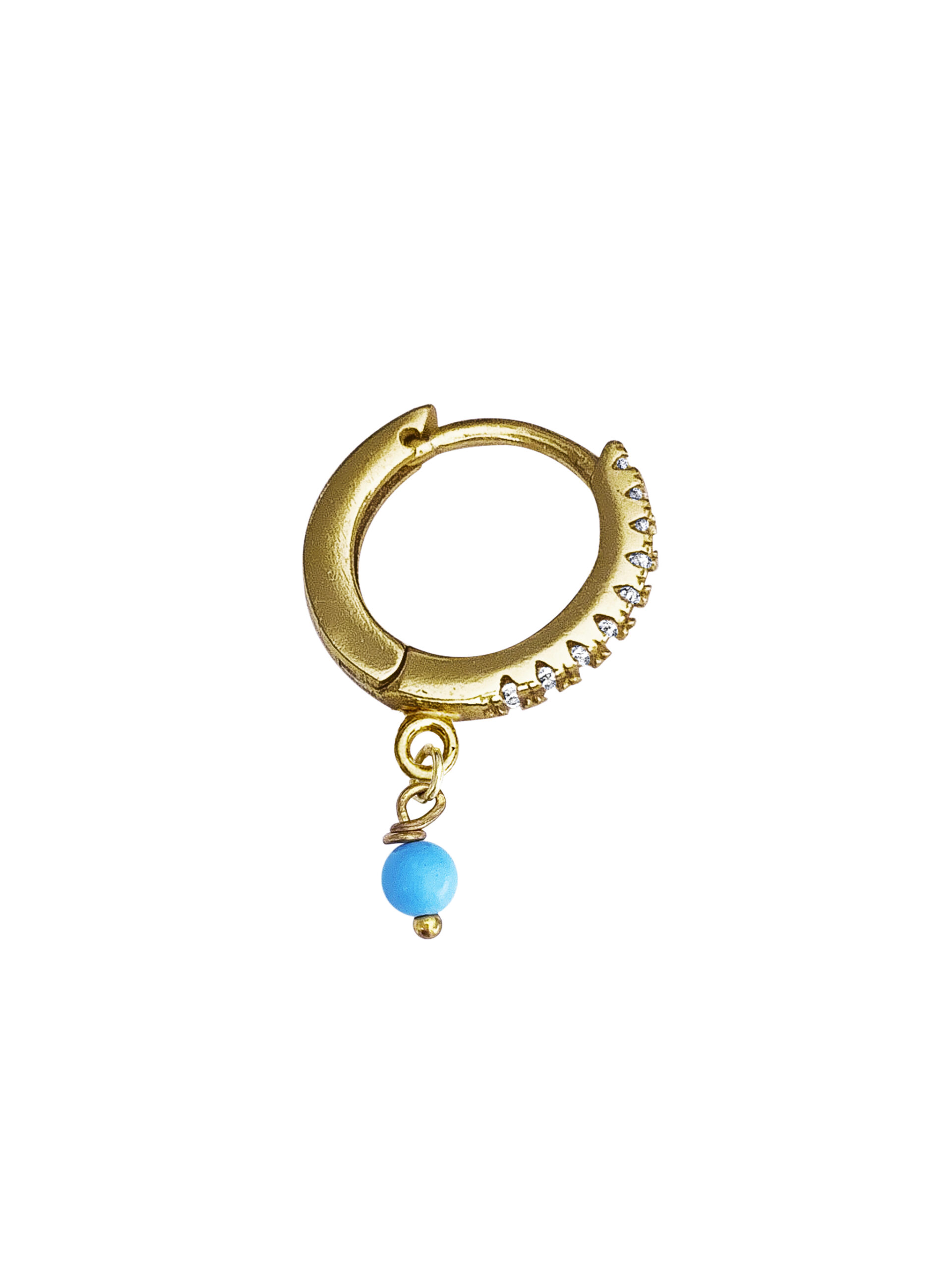 ORECCHINO CIRCLE ZIRCONI TURCHESE