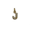 LETTERINA "J" ZIRCONI GOLD