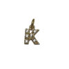 LETTERINA "K" ZIRCONI GOLD