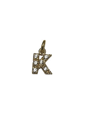 LETTERINA "K" ZIRCONI GOLD