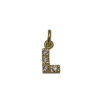 LETTERINA "L" ZIRCONI GOLD