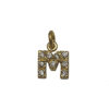 LETTERINA "M" ZIRCONI GOLD