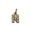 LETTERINA "N" ZIRCONI GOLD