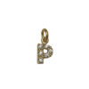 LETTERINA "P" ZIRCONI GOLD