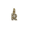 LETTERINA "R" ZIRCONI GOLD