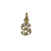 LETTERINA "S" ZIRCONI GOLD