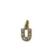 LETTERINA "U" ZIRCONI GOLD