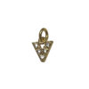 LETTERINA "V" ZIRCONI GOLD