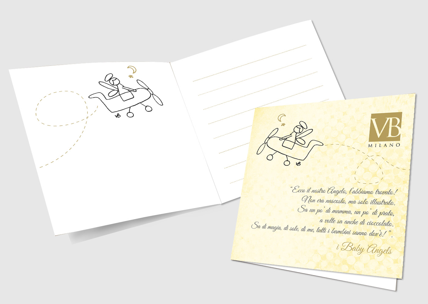 Biglietto regalo "Baby Angels" con busta