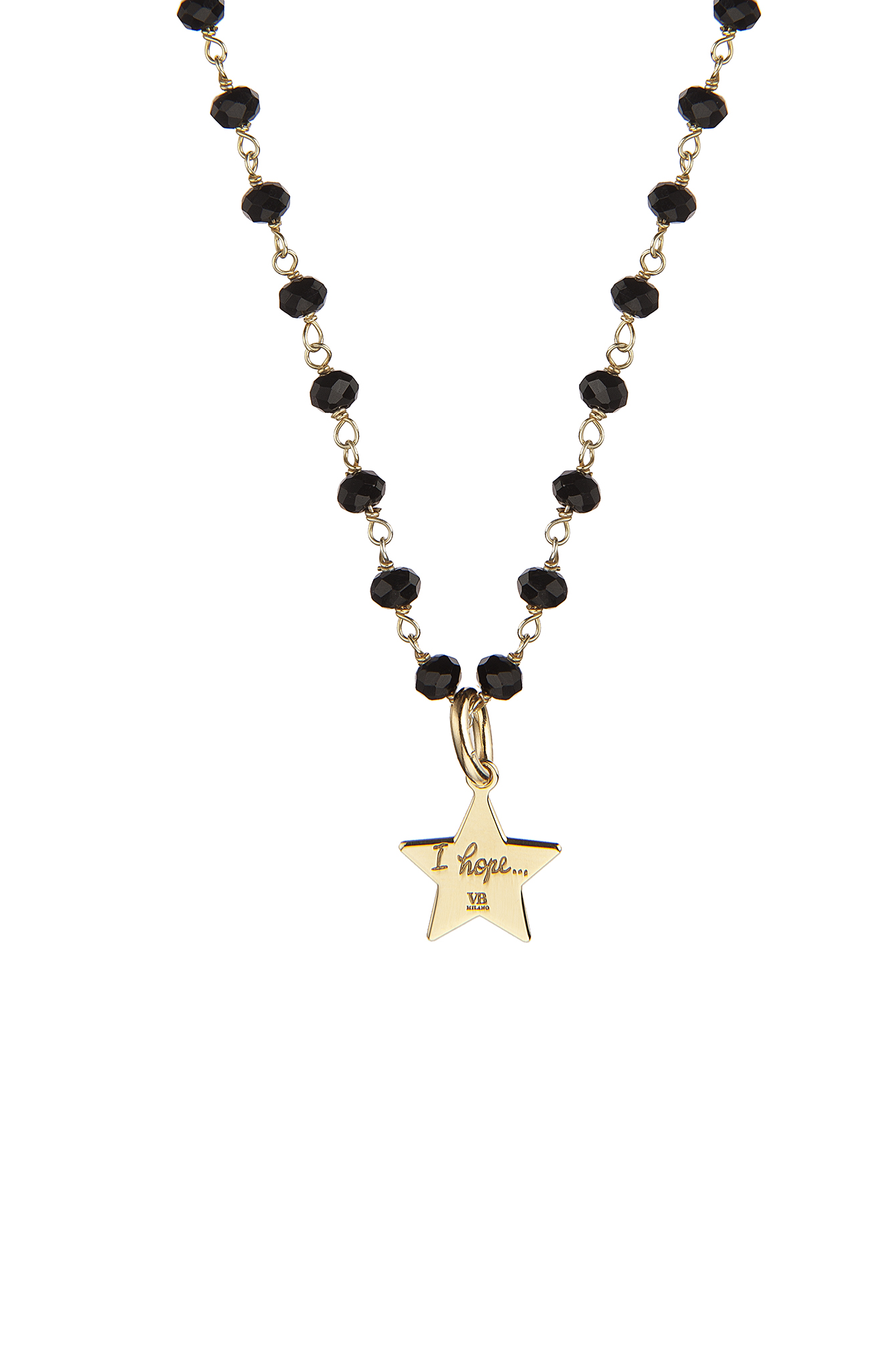 COLLANA ROSARIO ONICE STELLINA HOPE