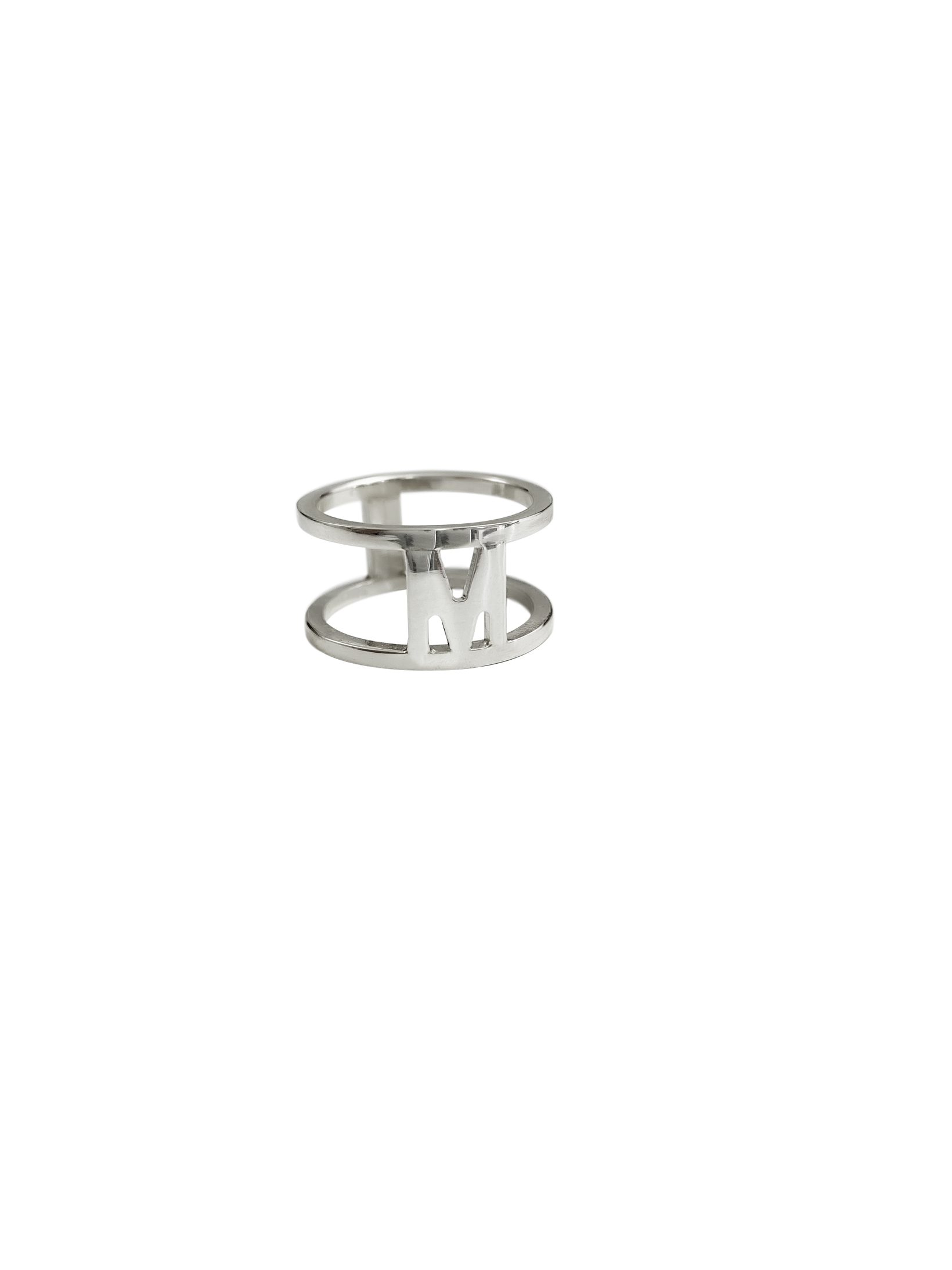 ANELLO LETTERE D'ARGENTO - immagine 2