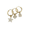TRIS ORECCHINI CERCHIETTO GOLD