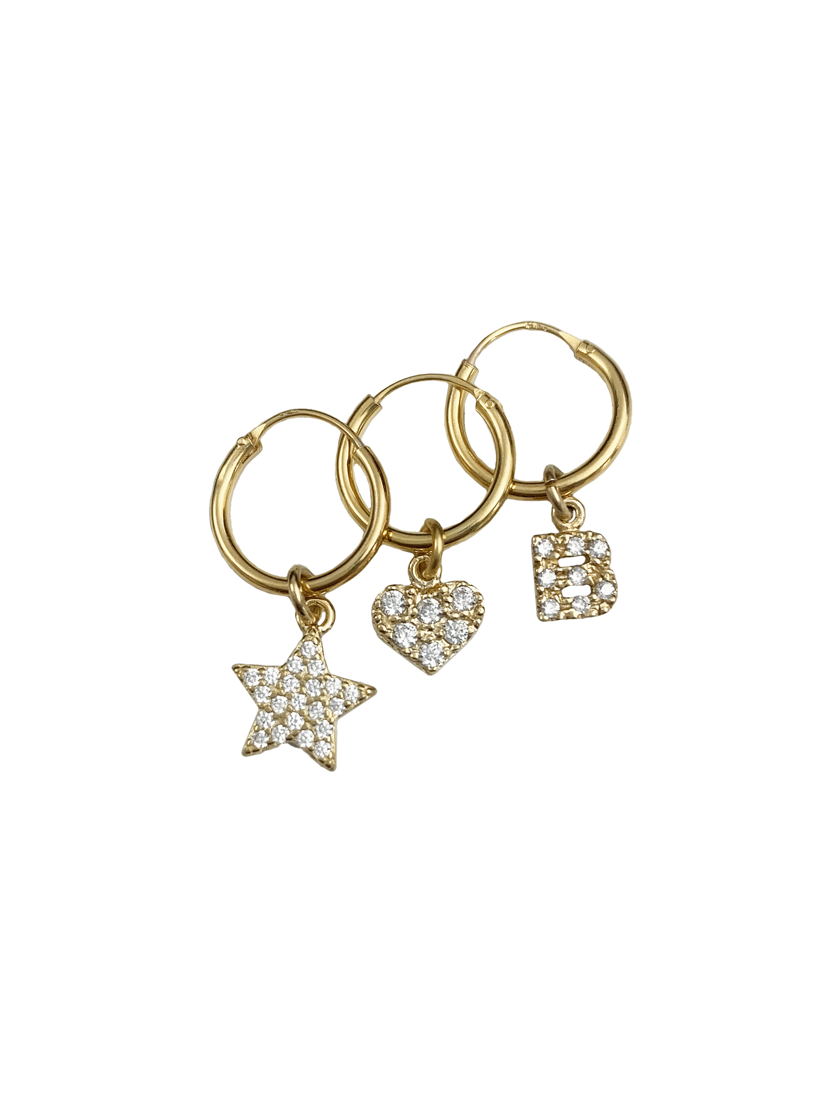 TRIS ORECCHINI CERCHIETTO GOLD