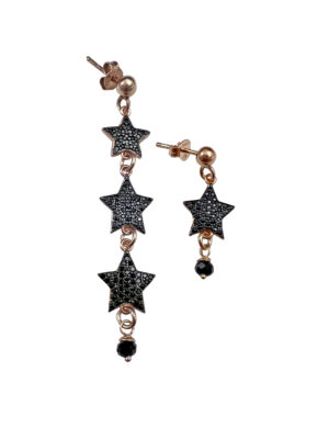 ORECCHINI STELLINE ROSE NOIR - immagine 3
