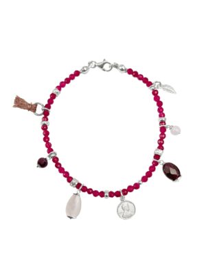 BRACCIALE RUBINO CON CHARMS