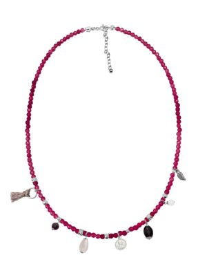 COLLANA RUBINO CON CHARMS