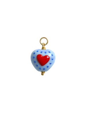 CIONDOLO CUORE CERAMICA